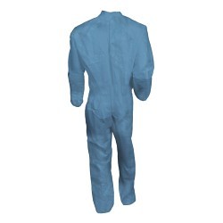 KleenGuard™ 45317 Disposable Coverall, 4X-Large, Blue, Polyester Spun, 58 to 60 in Chest, 32 in Inseam Length